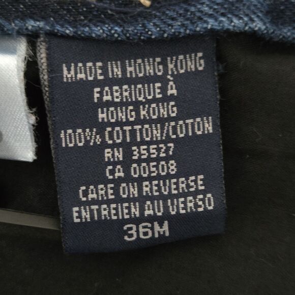 Girbaud Vintage Dark Jeans Men's Size 36 Baggy Oversized 90's Y2K Streetwear - Picture 8 of 9